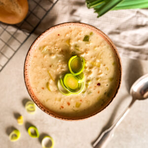 Vegane Käse-Lauch-Suppe